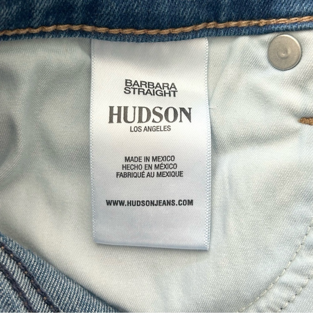 Hudson Jeans Barbara Straight Leg Denim Pants Ankle High Waist Blue Size 26 - Picture 14 of 16